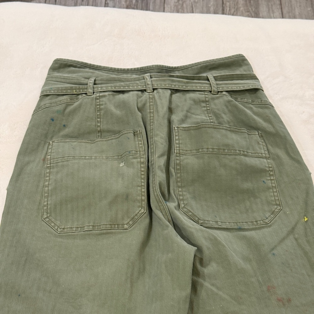 Marissa Webb Collective Canvas Cropped Pants Olive Green 35297 - Picture 12 of 15